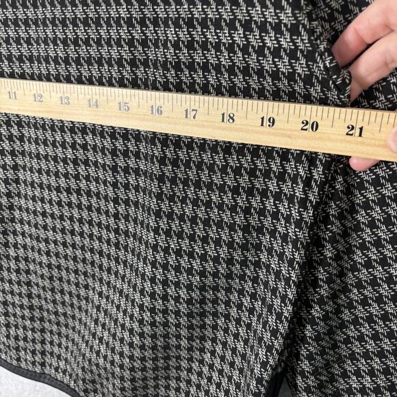 Max Studio Top Small Knit High Neck Houndstooth Preppy Academia Dark Maximalist - Picture 7 of 13